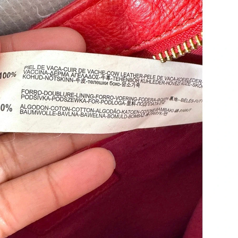 Zara Woman Red Genuine Leather Fringe Bohemian Crossbody
